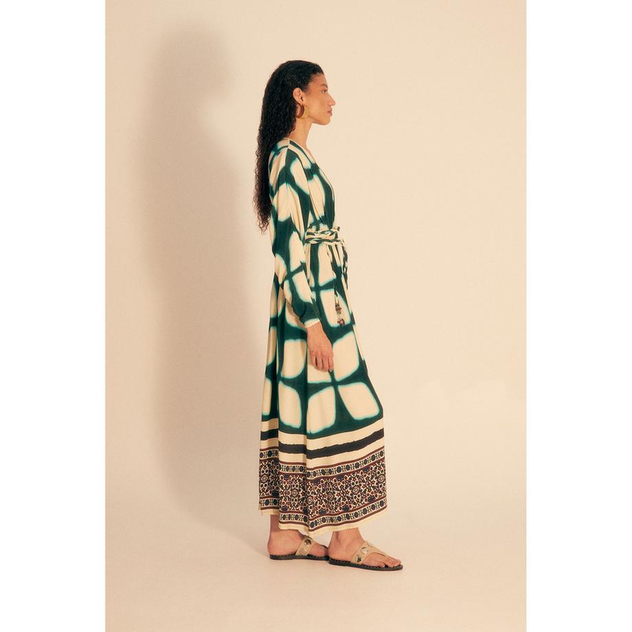 Sfera Bedrucktes Maxikleid mit Gürtel  
