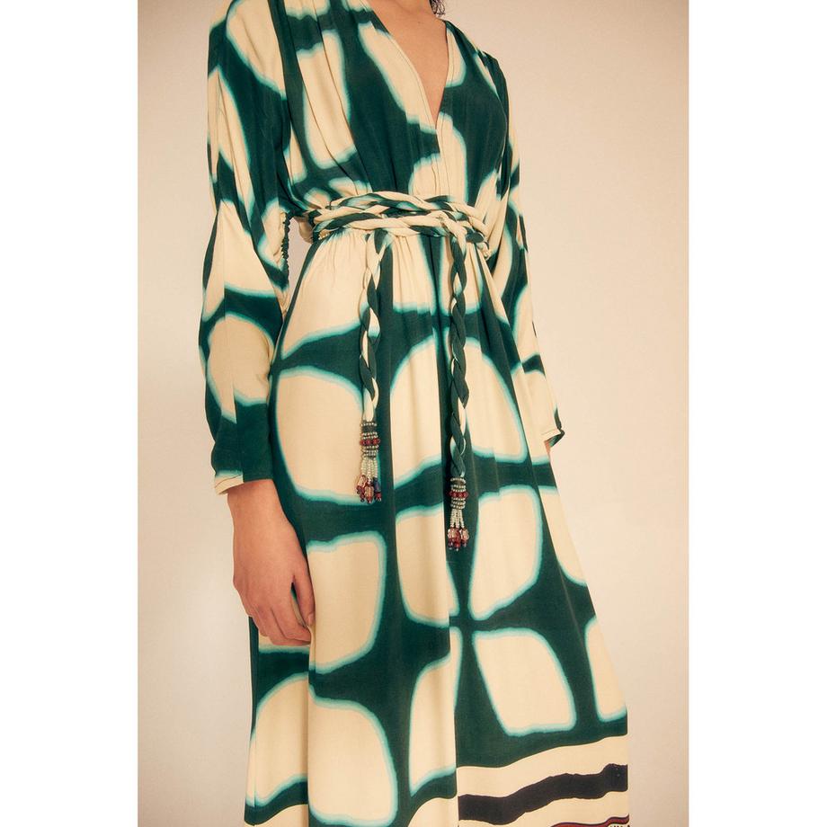Sfera Bedrucktes Maxikleid mit Gürtel  