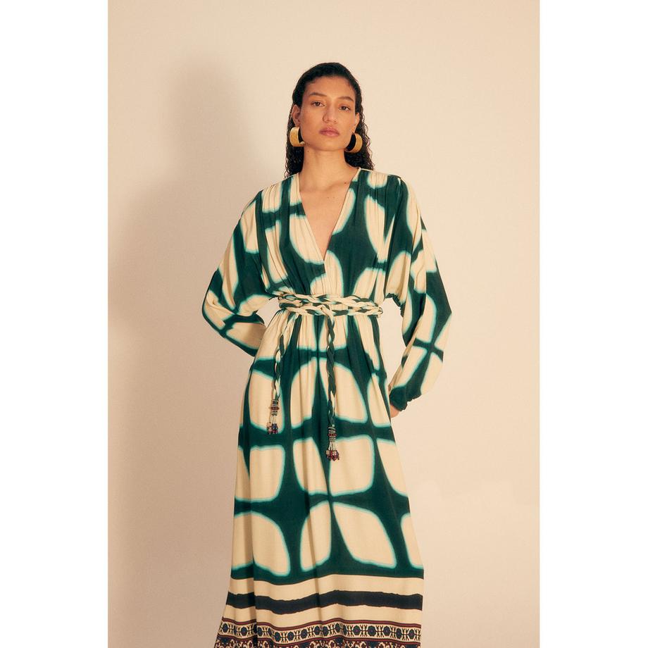 Sfera Bedrucktes Maxikleid mit Gürtel  