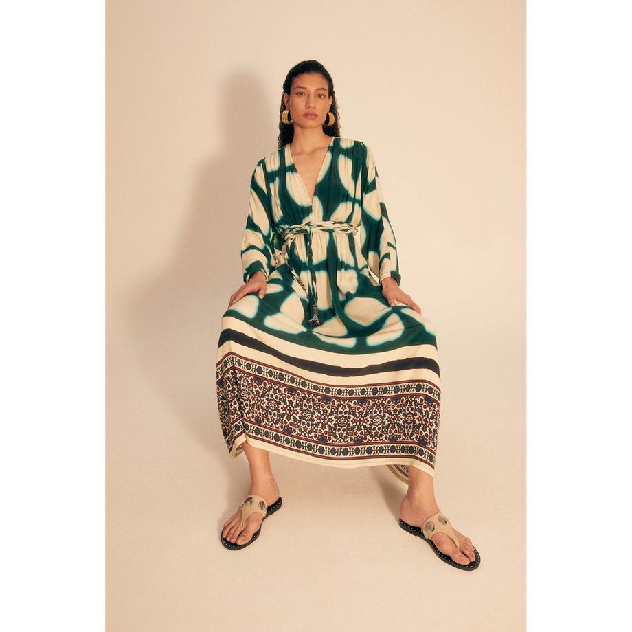 Sfera Bedrucktes Maxikleid mit Gürtel  