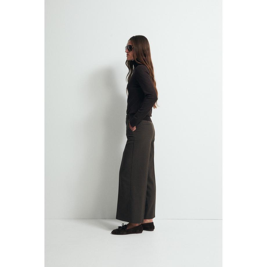 Sfera Karierte Weitbeinige Hose  