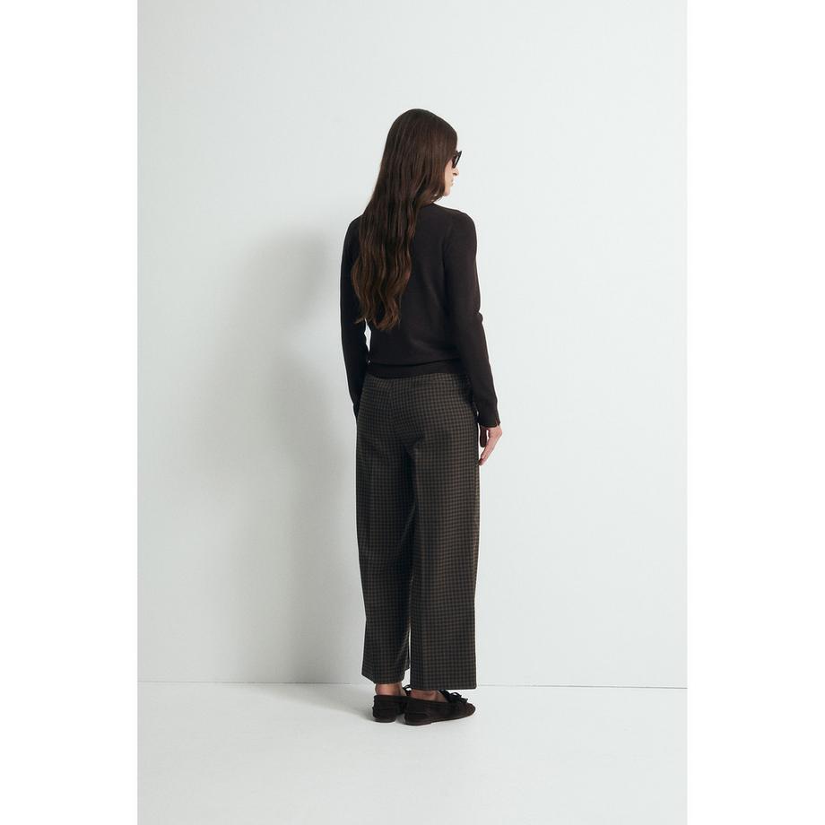 Sfera Karierte Weitbeinige Hose  
