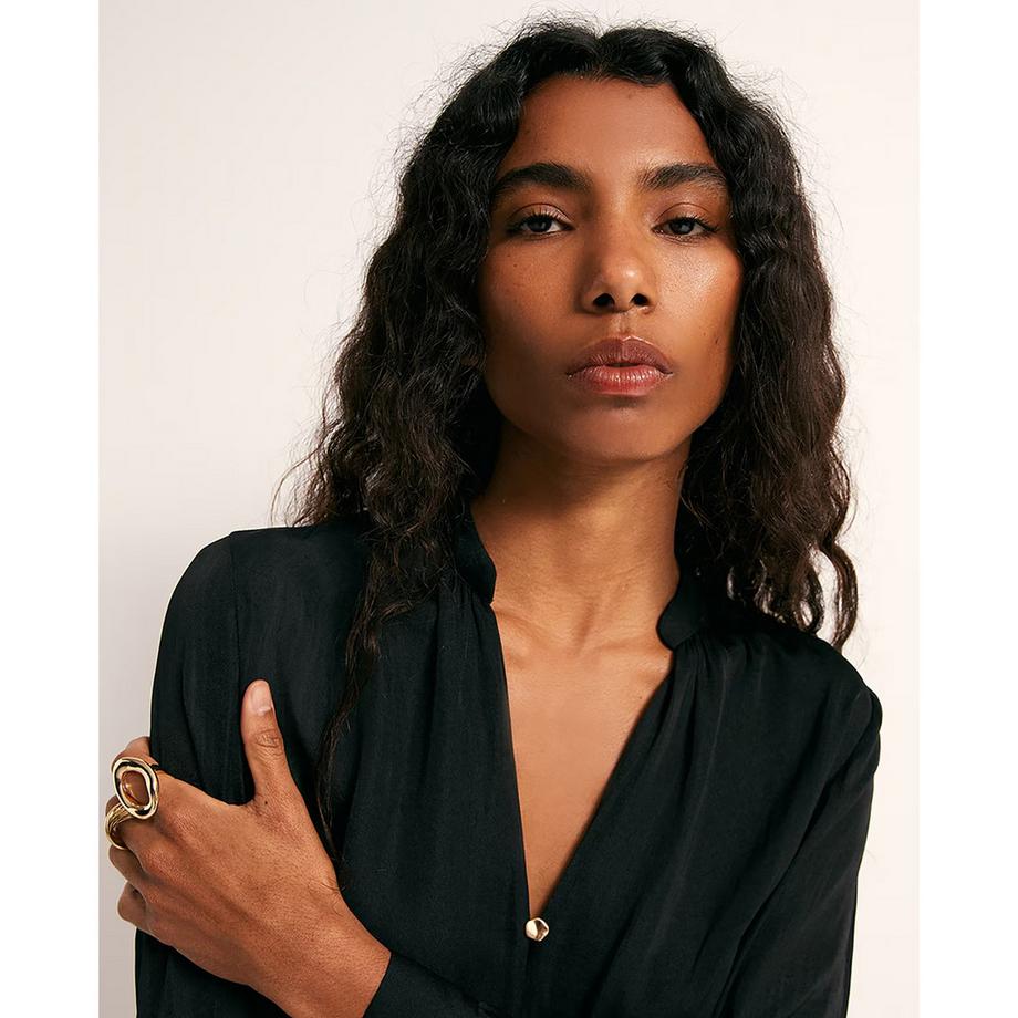 Sfera Blouse à manches longues avec boutonnage avant  