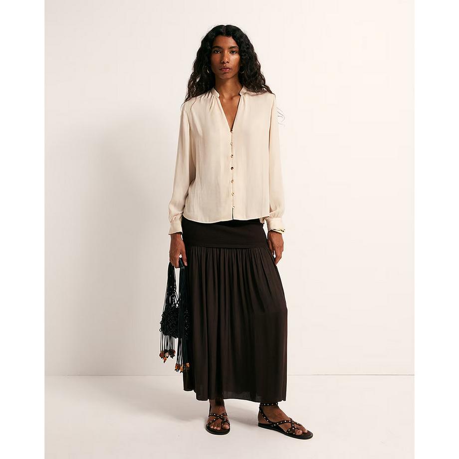 Sfera Blouse à manches longues avec boutonnage avant  
