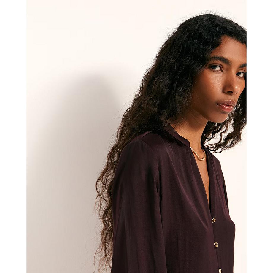 Sfera Blouse à manches longues avec boutonnage avant  