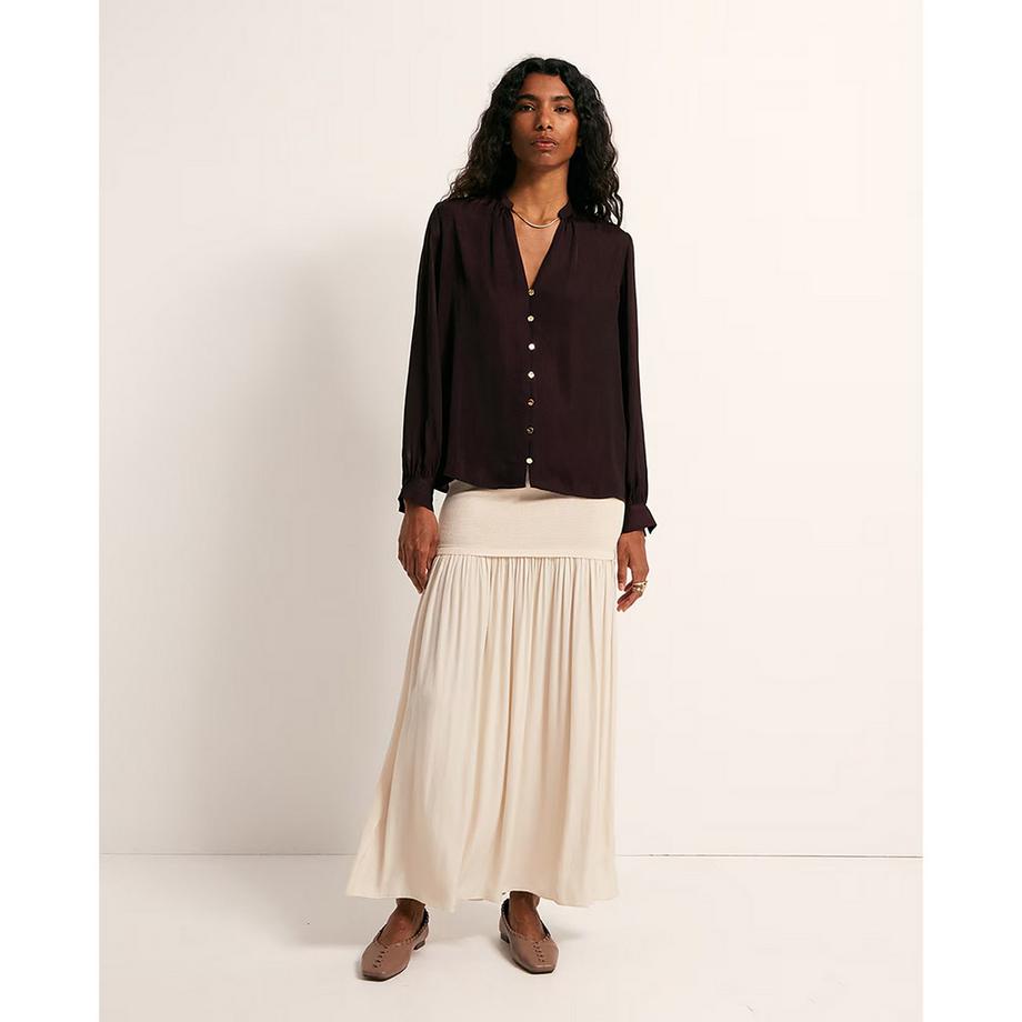 Sfera Blouse à manches longues avec boutonnage avant  