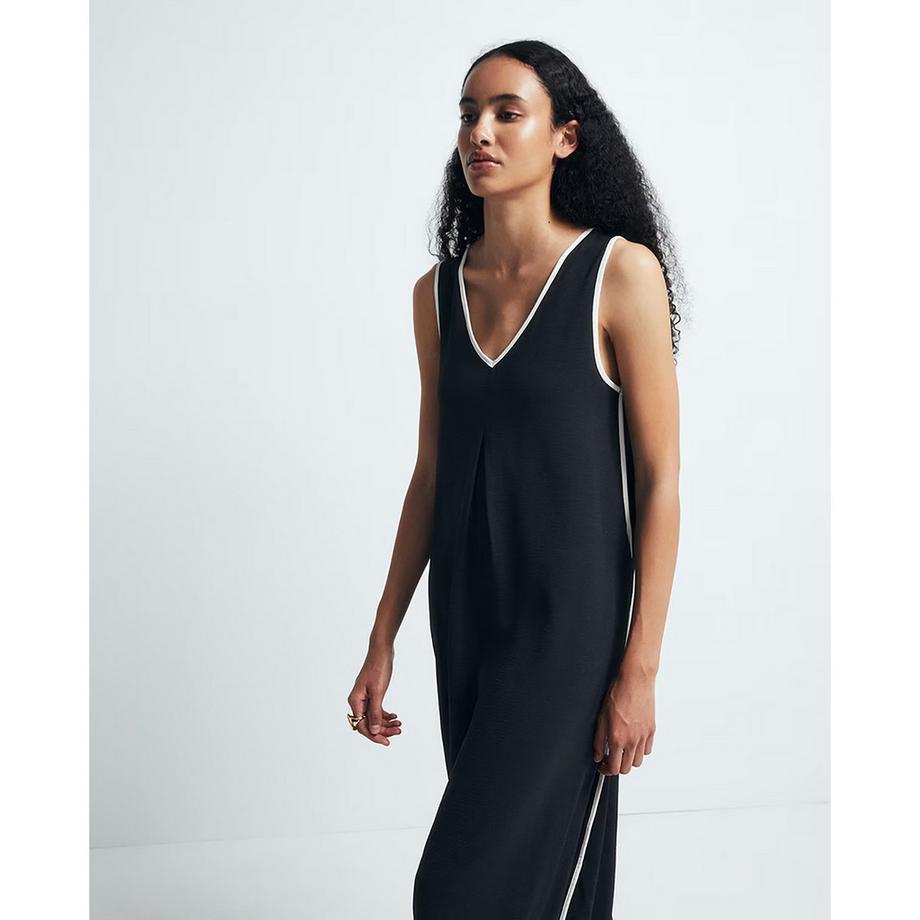 Sfera Robe mi-longue sans manches col en V  