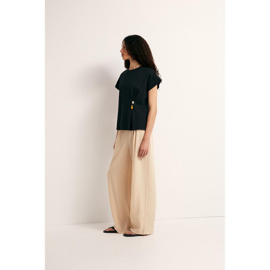 Sfera T-shirt con dettaglio bottone laterale  
