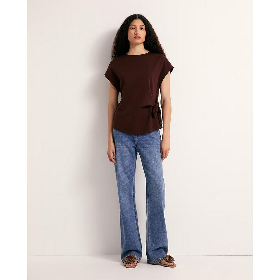 Sfera T-shirt con fiocco laterale  