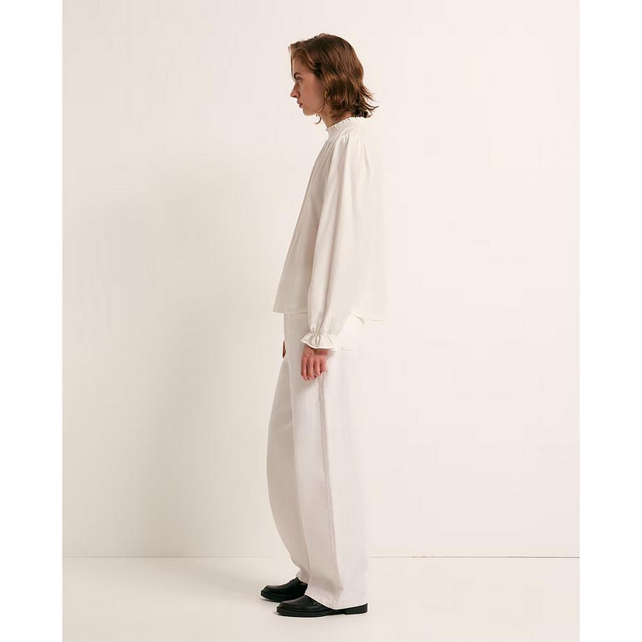 Sfera T-shirt maniche lunghe collo arricciato  