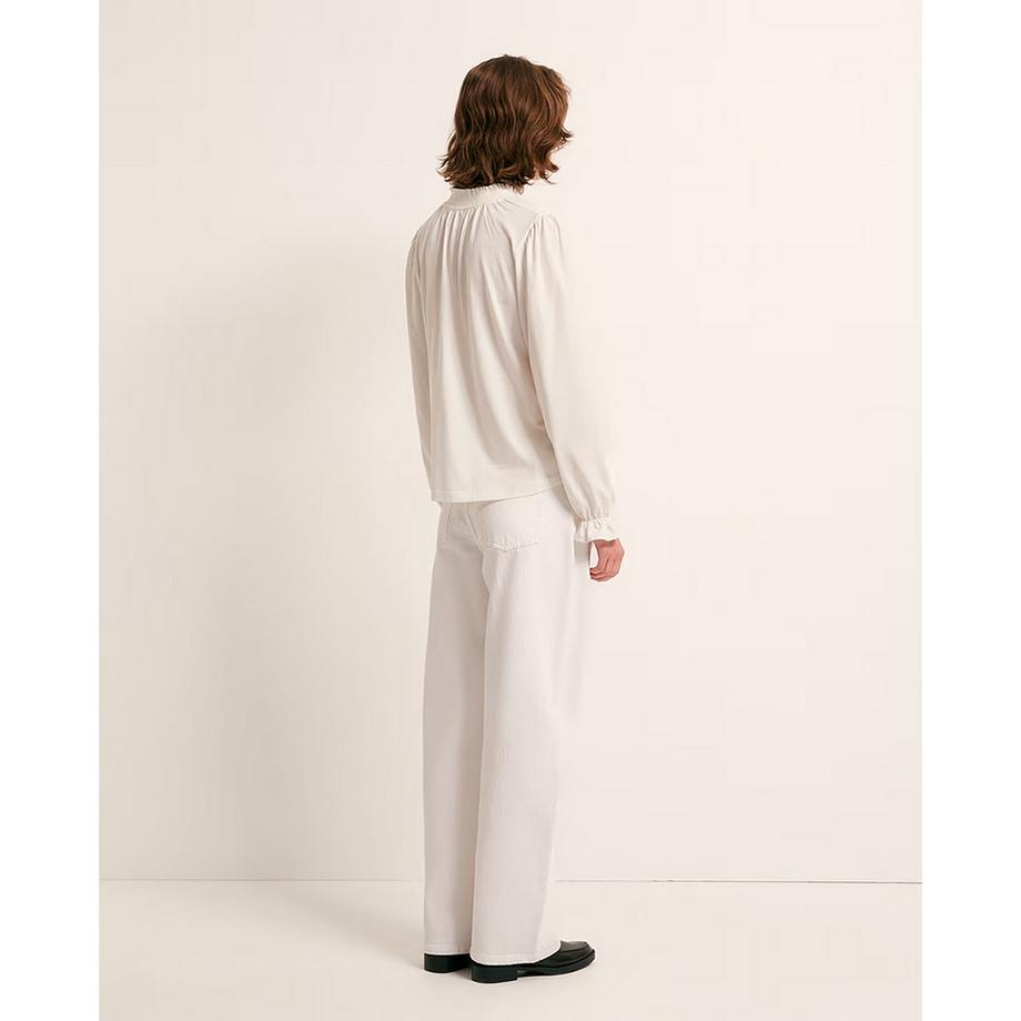 Sfera T-shirt maniche lunghe collo arricciato  