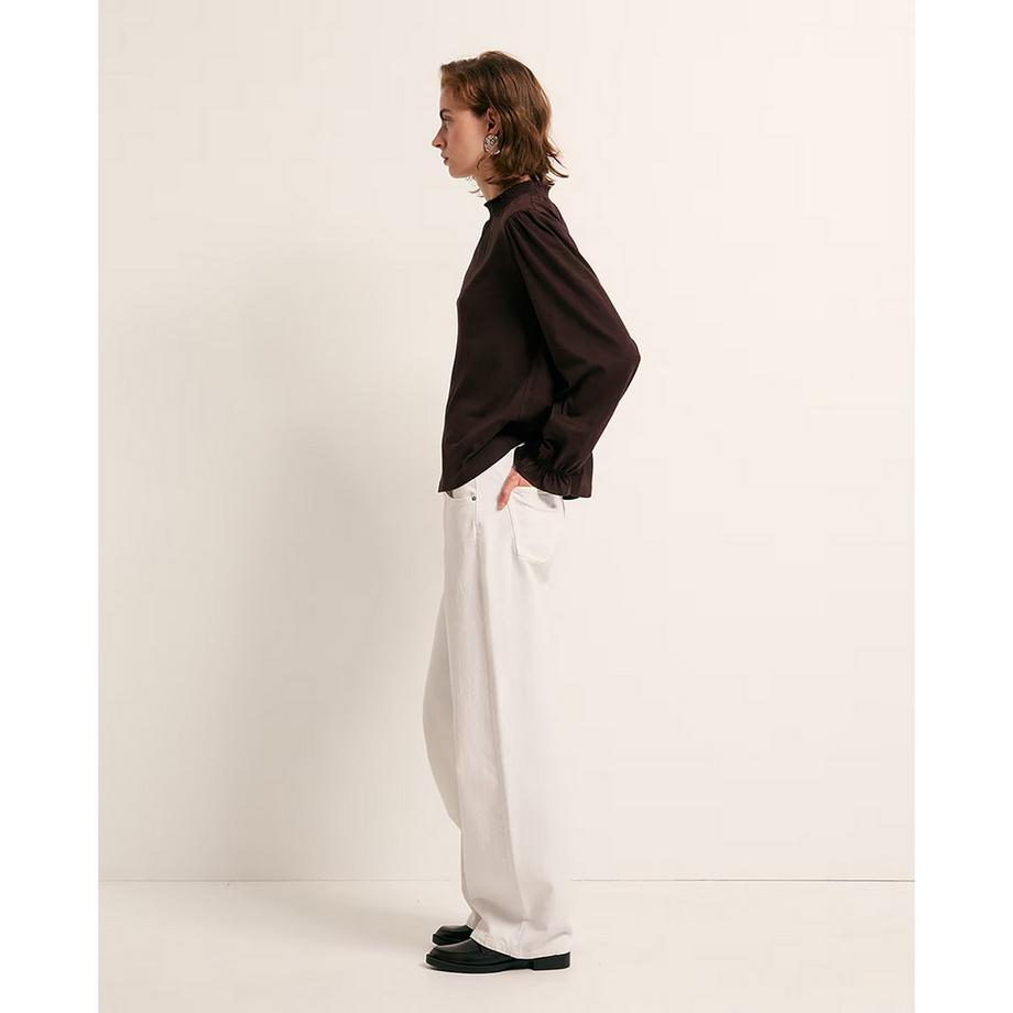 Sfera T-shirt manches longues col froncé  