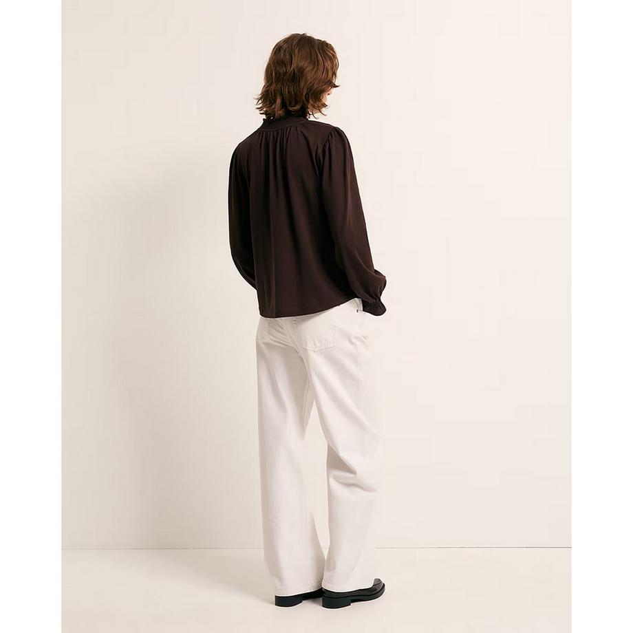 Sfera T-shirt manches longues col froncé  