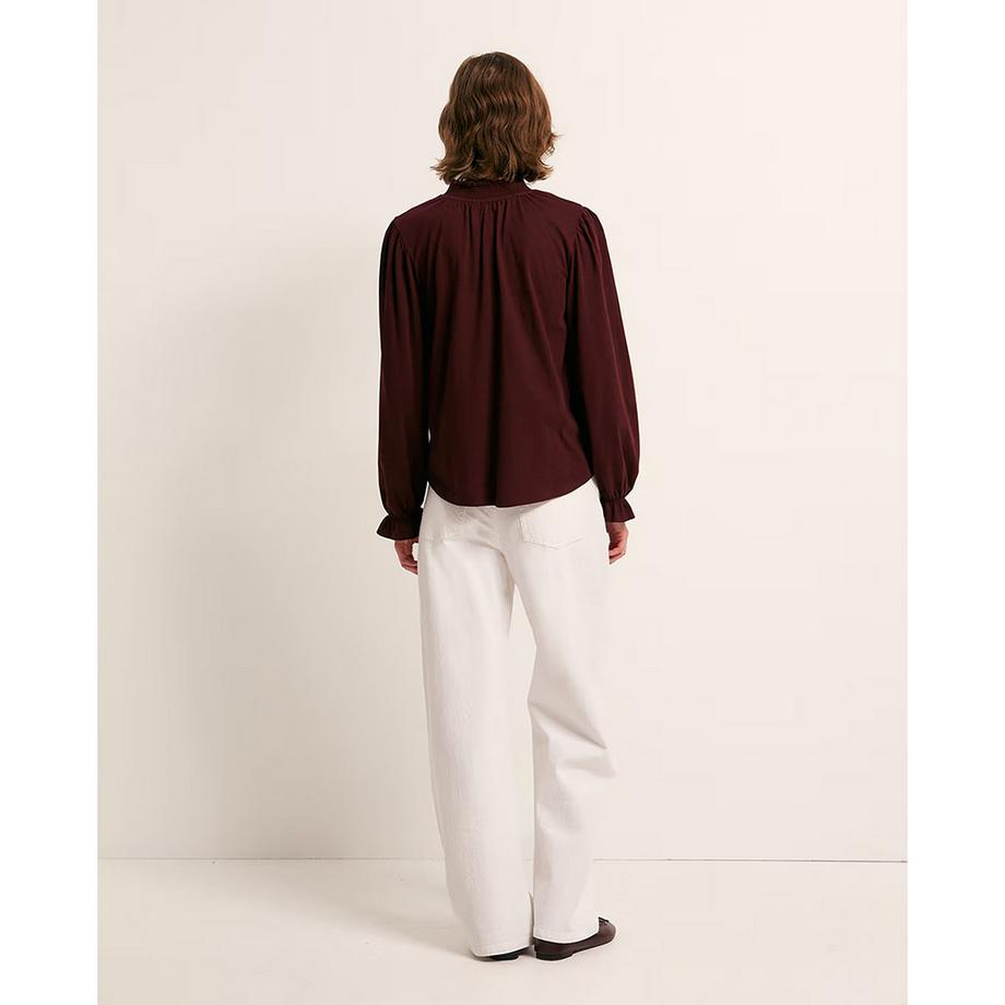 Sfera T-shirt manches longues col froncé  