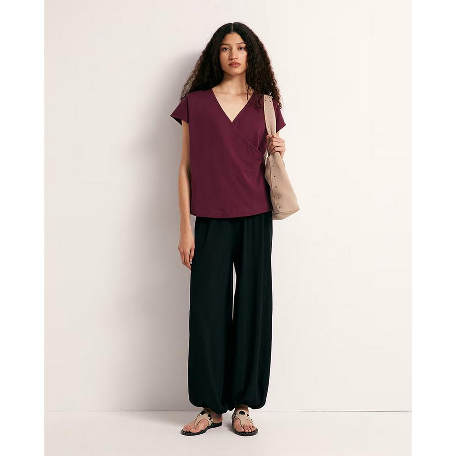 Sfera T-shirt collo a V con effetto avvolgente  