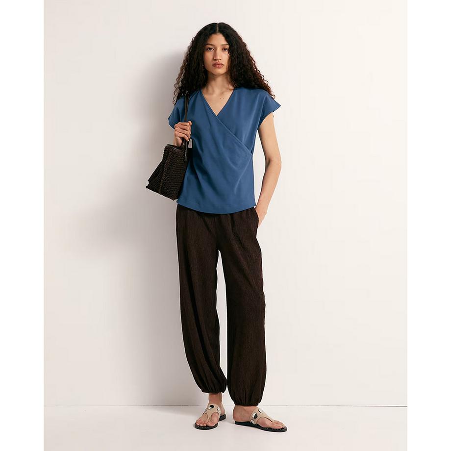 Sfera Wrap V-Ausschnitt T-Shirt  