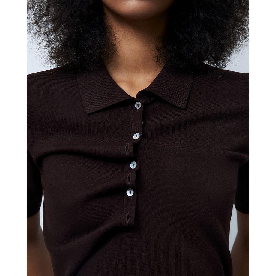 Sfera Polo Kragen Kurzarm Pullover  