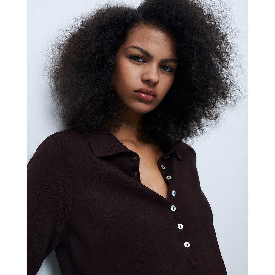 Sfera Polo Kragen Kurzarm Pullover  