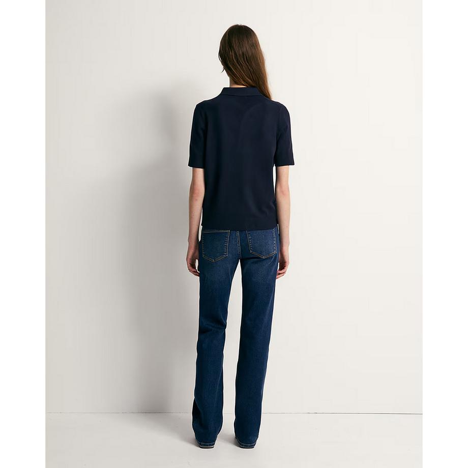 Sfera Polo Kragen Kurzarm Pullover  