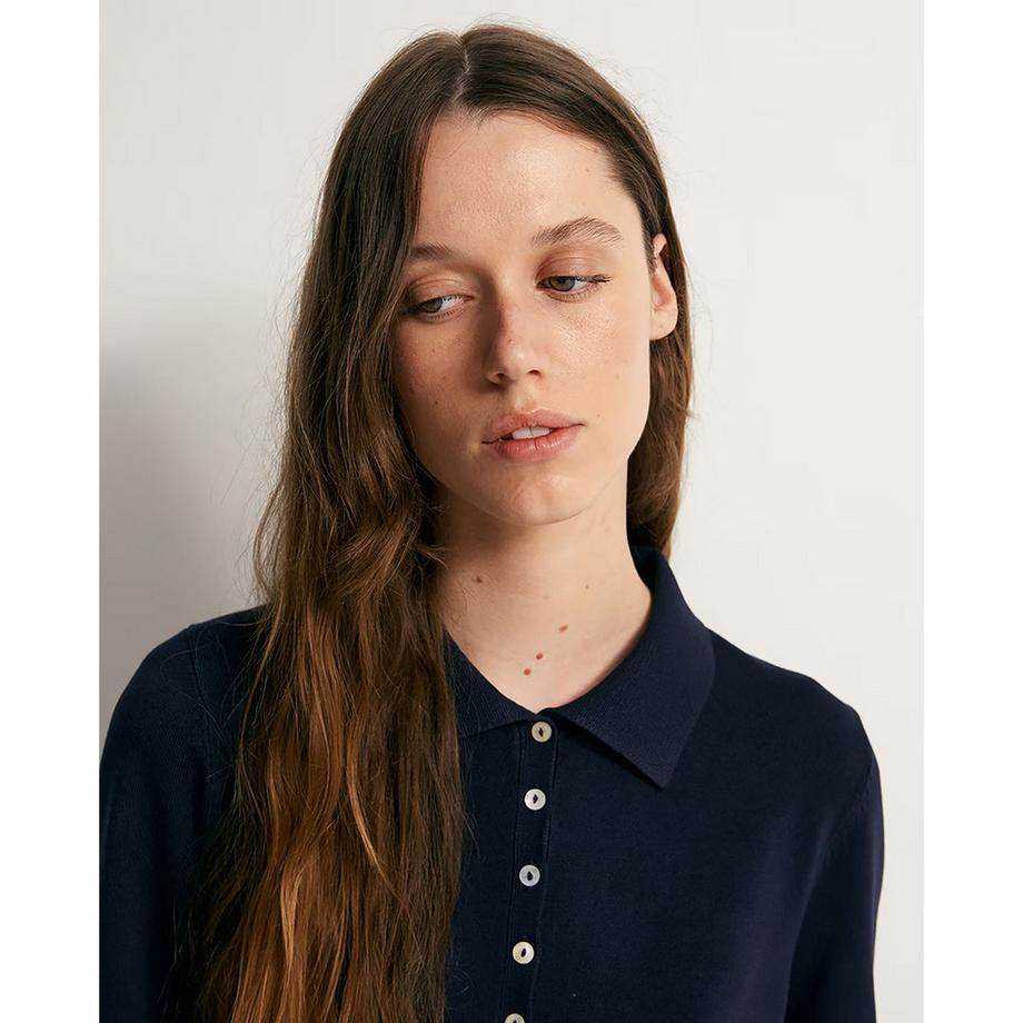 Sfera Polo Kragen Kurzarm Pullover  