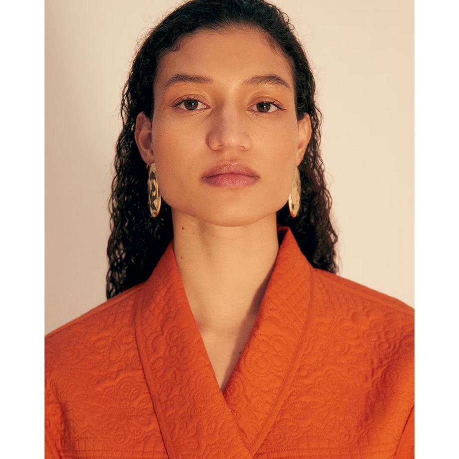 Sfera Blazer wrap à ourlet festonné  