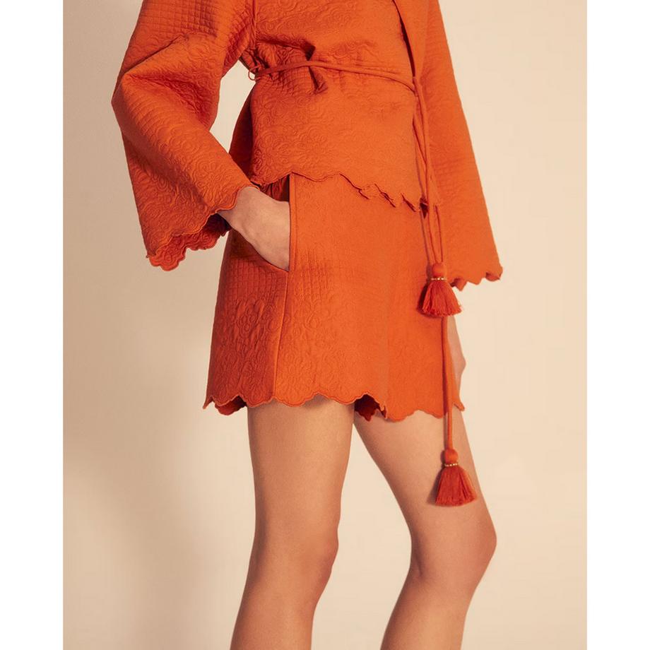 Sfera Shorts à ourlet festonné  