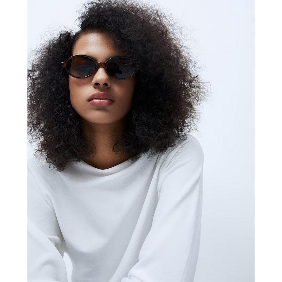 Sfera Langarm-Pullover mit rundem Ausschnitt  