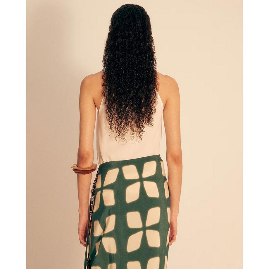 Sfera Top à col halter avec col en drapé  