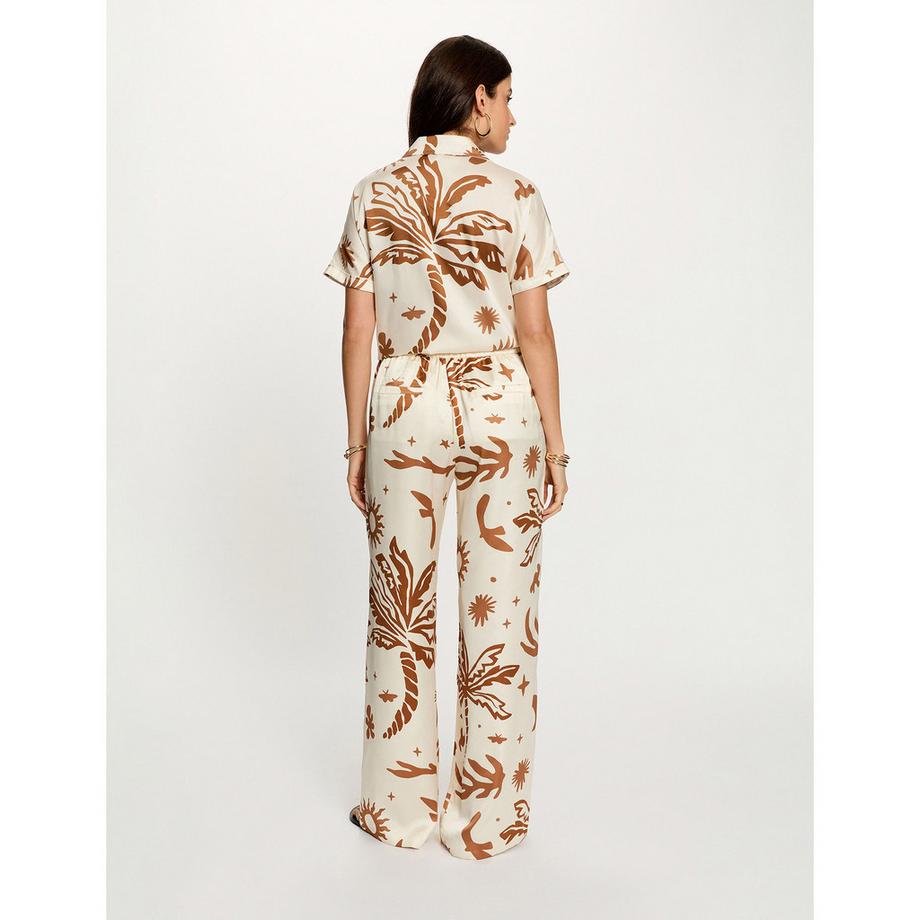 MORGAN Camicia a maniche corte con stampa tropicale  