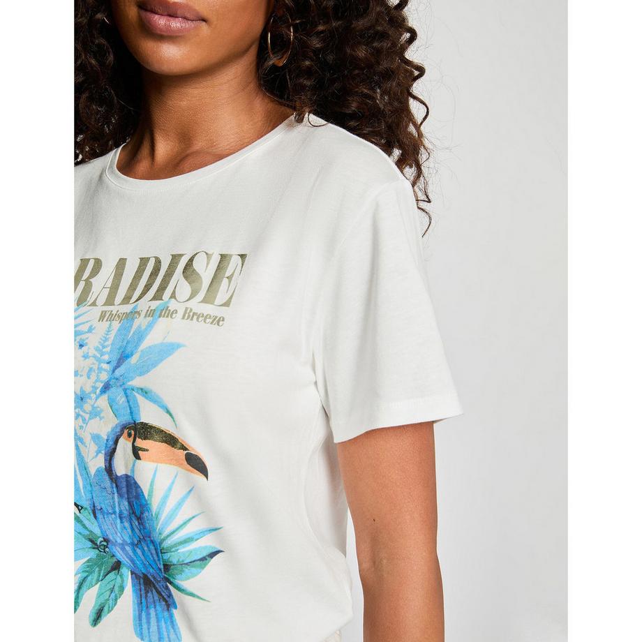 MORGAN T-Shirt mit Tukan-Print  
