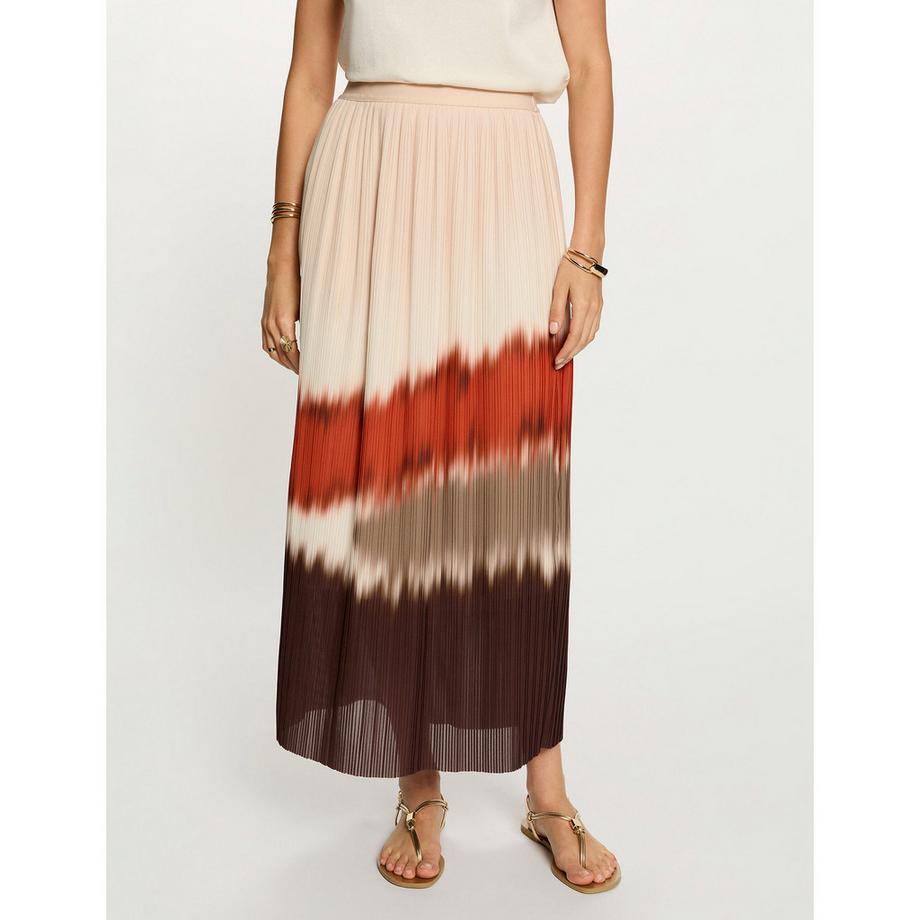 MORGAN Plissierter Tie-Dye Maxirock  