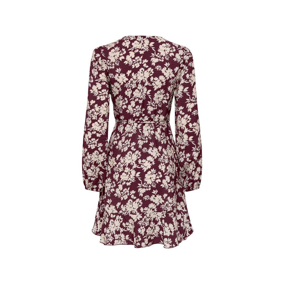 ONLY Vestito avvolgente a maniche lunghe con stampa floreale  