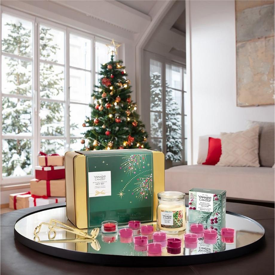 YANKEE CANDLE Bougie parfumée en verre Geschenkbox Festive 