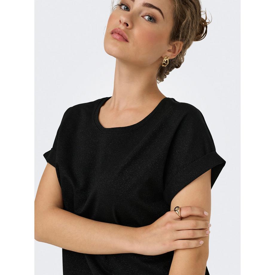 ONLY Glitzer Langarm T-Shirt  