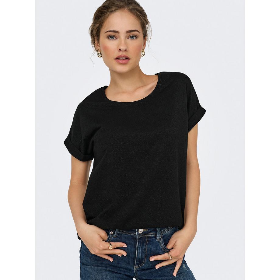 ONLY Glitzer Langarm T-Shirt  