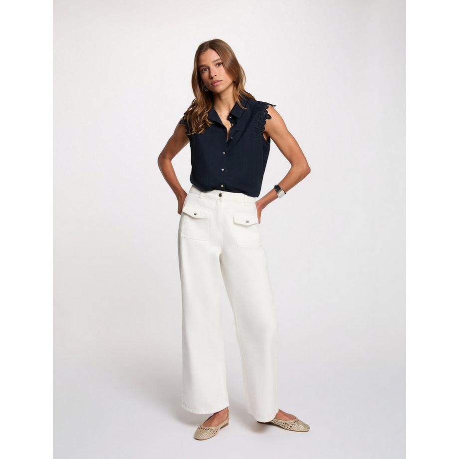 MORGAN Chemise sans manches avec broderies  
