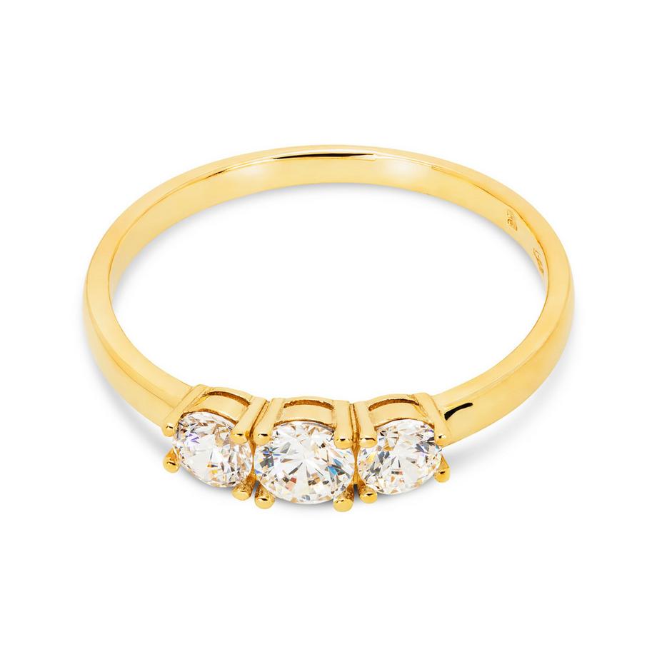 L' Atelier Gold 9 Karat by Manor  Bague avec zirconia synth. 
