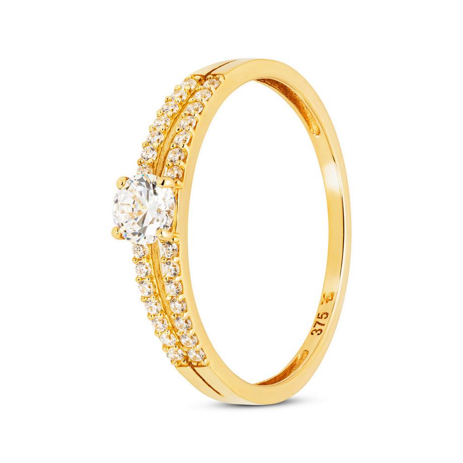 Anello con zircone sintetico