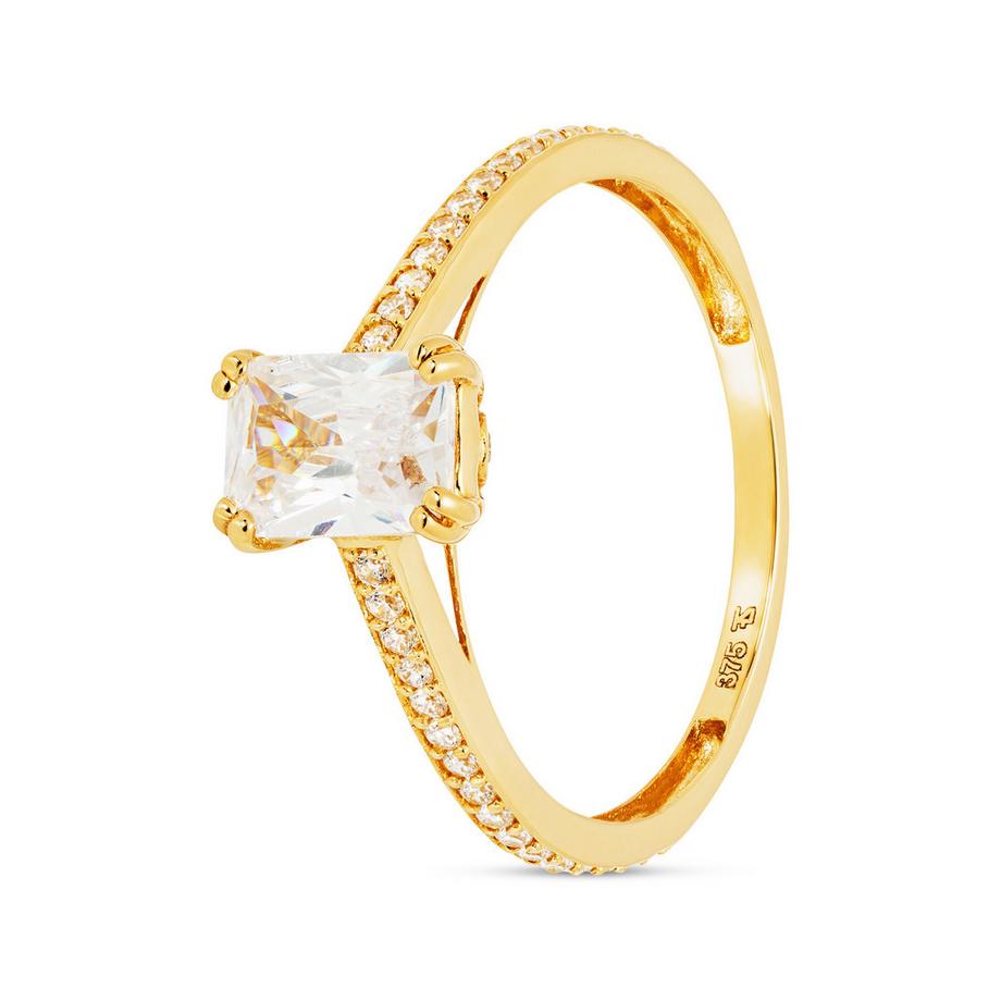 Anello con zircone sintetico