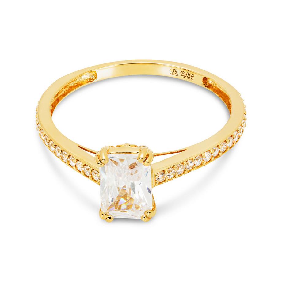 L' Atelier Gold 9 Karat by Manor  Anello con zircone sintetico 