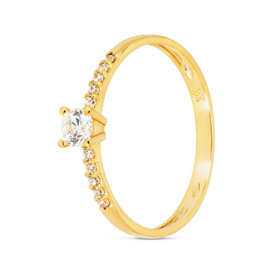 Anello con zircone sintetico