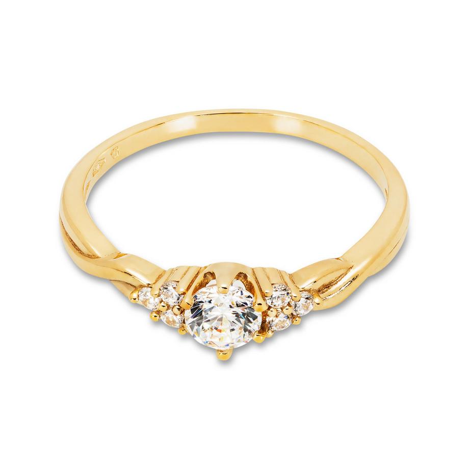 L' Atelier Gold 9 Karat by Manor  Ring mit Zirkonia 