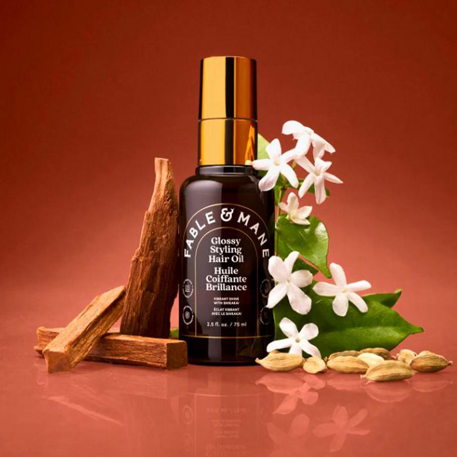 FABLE & MANE  Glossy Styling Hair Oil - Glanzspendendes Stylingöl mit Shikakai 
