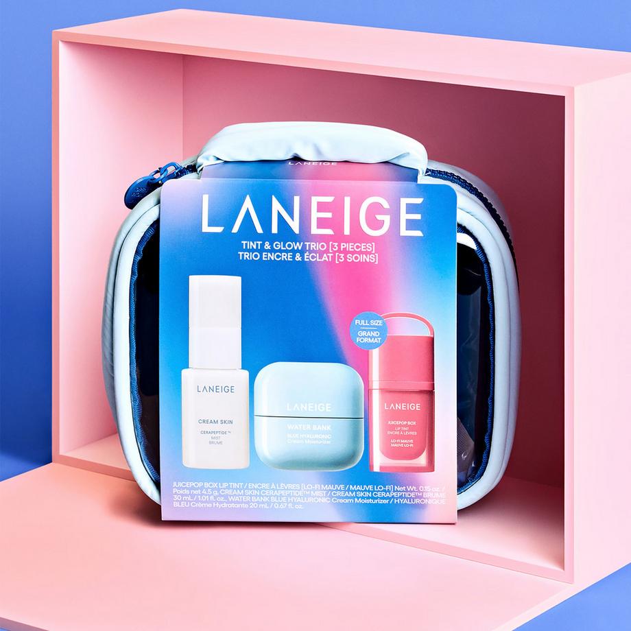 LANEIGE  Tint & Glow Trio - Coffret Soin Hydratant Visage et Lèvres Édition limitée 