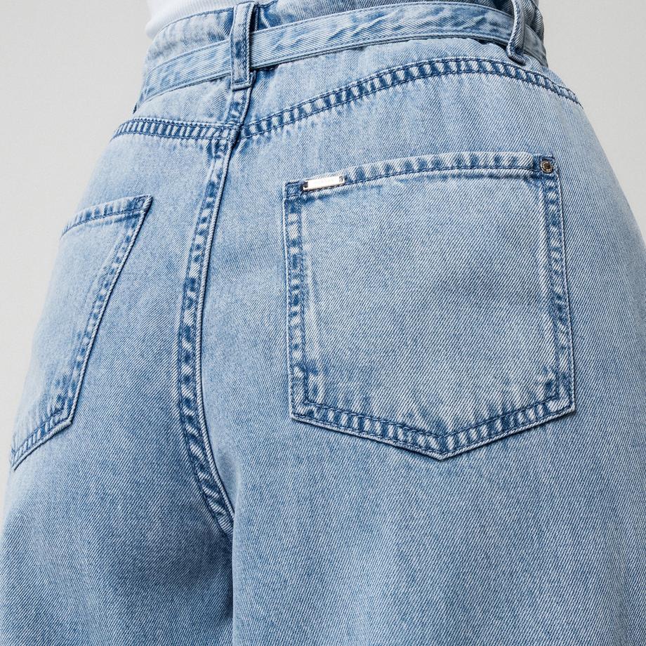 MORGAN Jeans a vita alta a gamba larga con cintura  