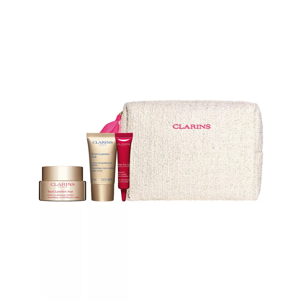 CLARINS Geschenkset - NUTRI LUMIERE HOLIDAY SEASON 50ml / 15ml / 7ml / 0,9ml