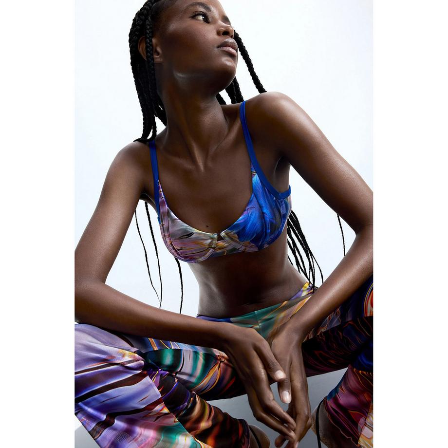 Desigual Pantaloni svasati stampati  