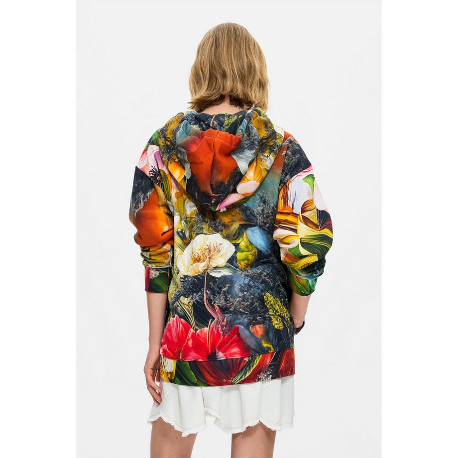 Desigual Sweat-shirt à imprimé floral avec fermeture éclair intégrale  