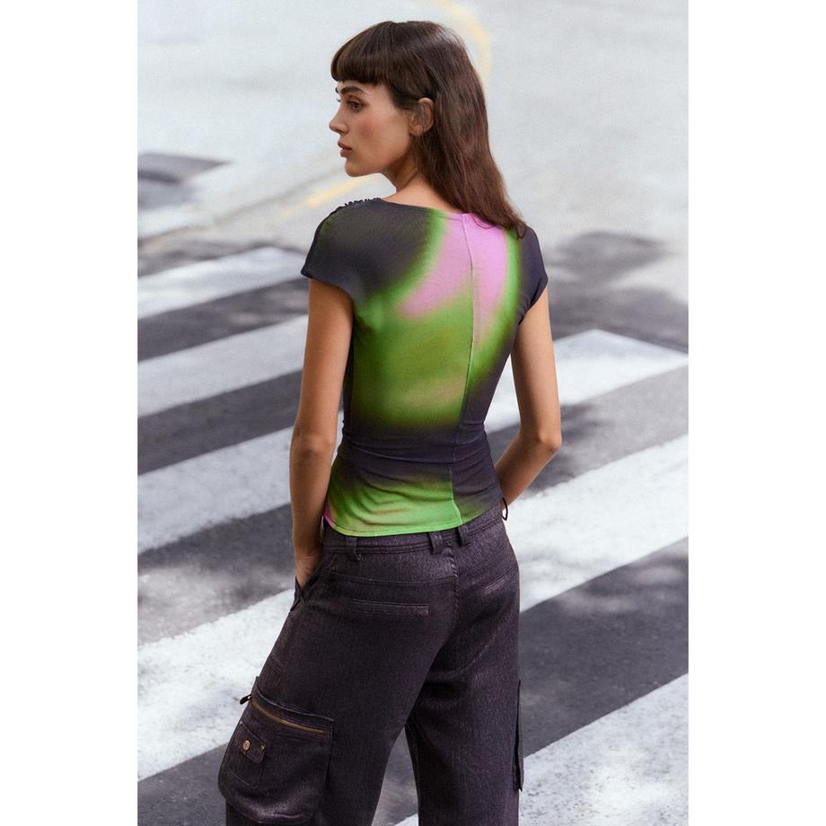 Desigual T-shirt à imprimé graphique  