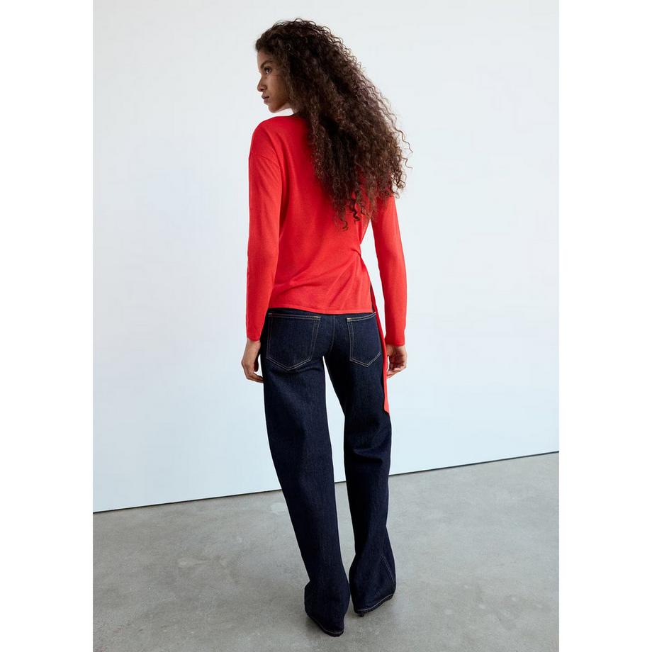 MANGO Magnolia Pullover mit Seitenbinde  